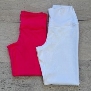 90 Degree By Reflex Legging Bundle in Size XS (pink) and Size S (camo white)
